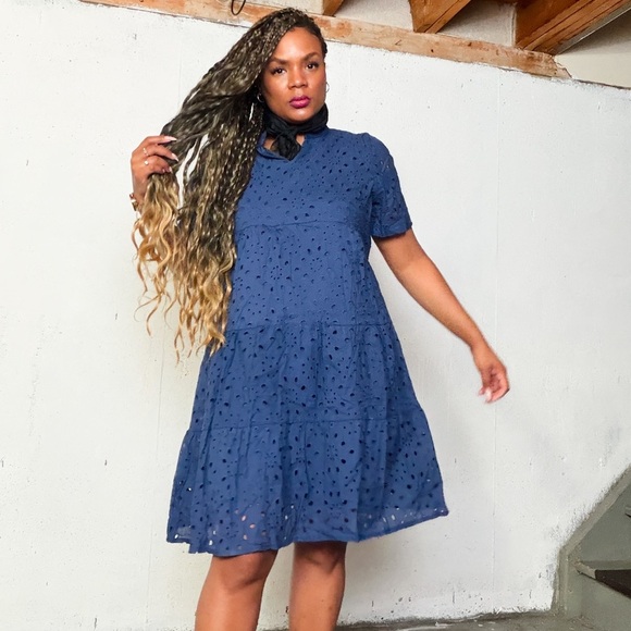 Dresses & Skirts - Elegant Navy Blue Women's Dress, fits S/M